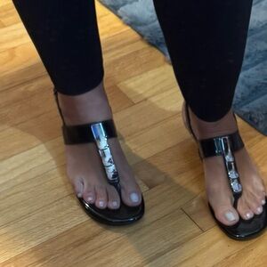 Elegant Black Comfort Plus by Predictions Sandals